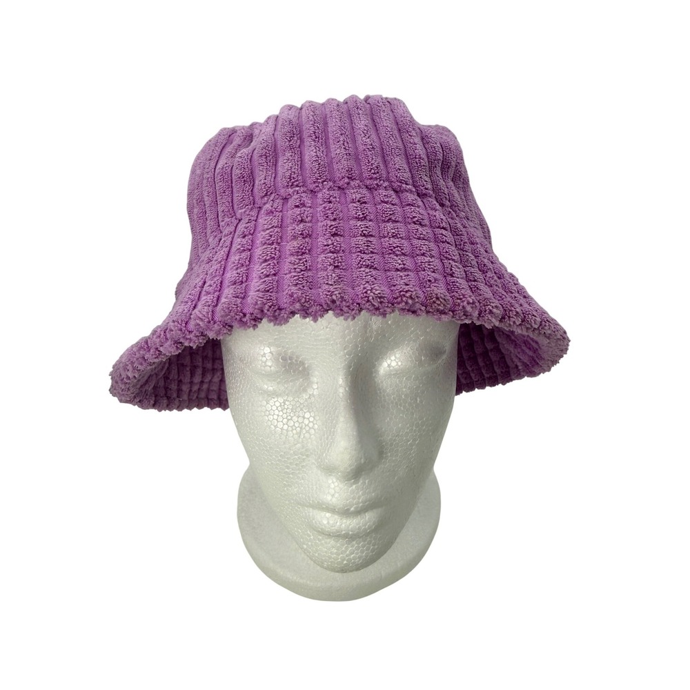 Wild Fable Womens‎ Purple Chenille Ribbed Bucket Hat Retro Soft Plush One Size
